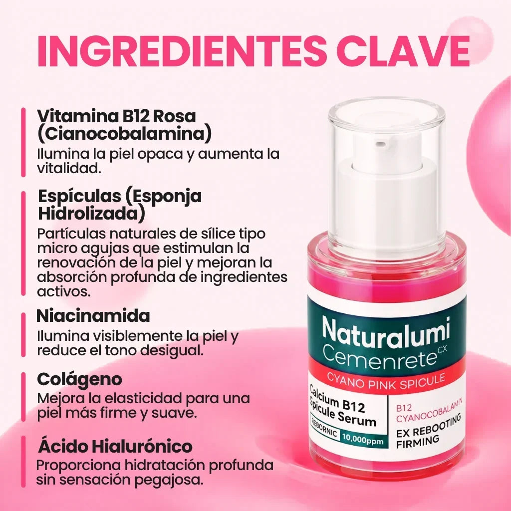 Ingredientes clave serum Cyano Pink Spicule