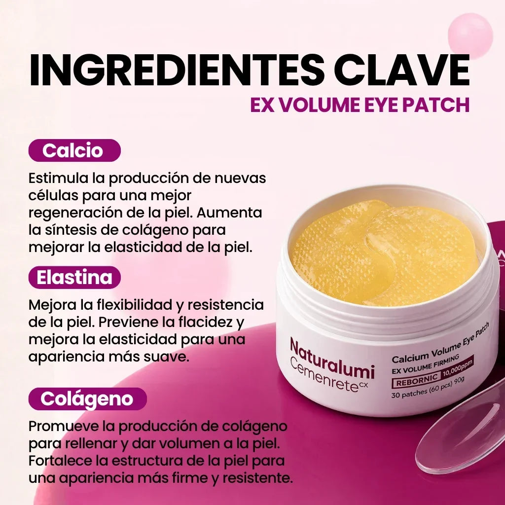 Ingredientes clave parche de volumen