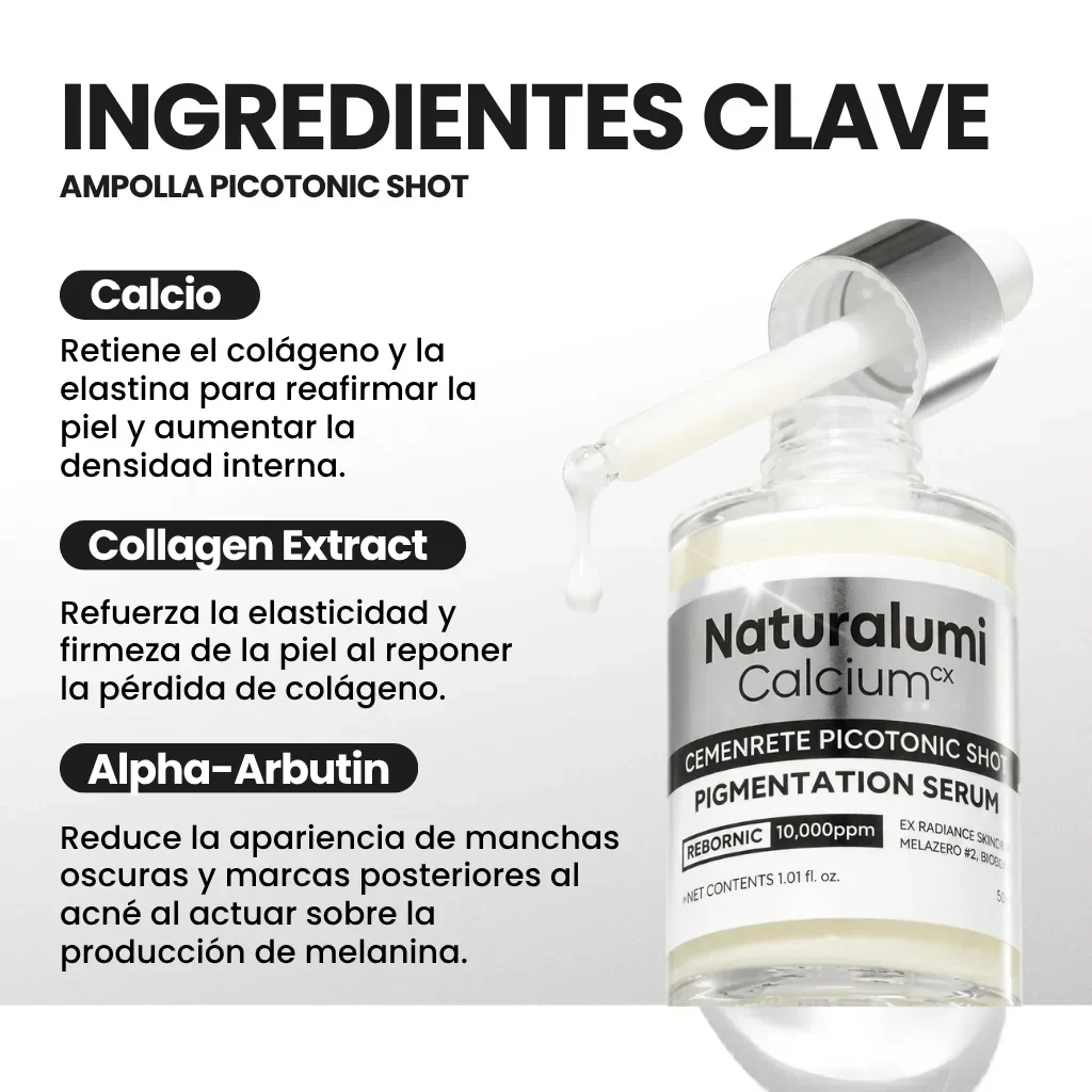 Ingredientes clave ampolla Picotonic Shot