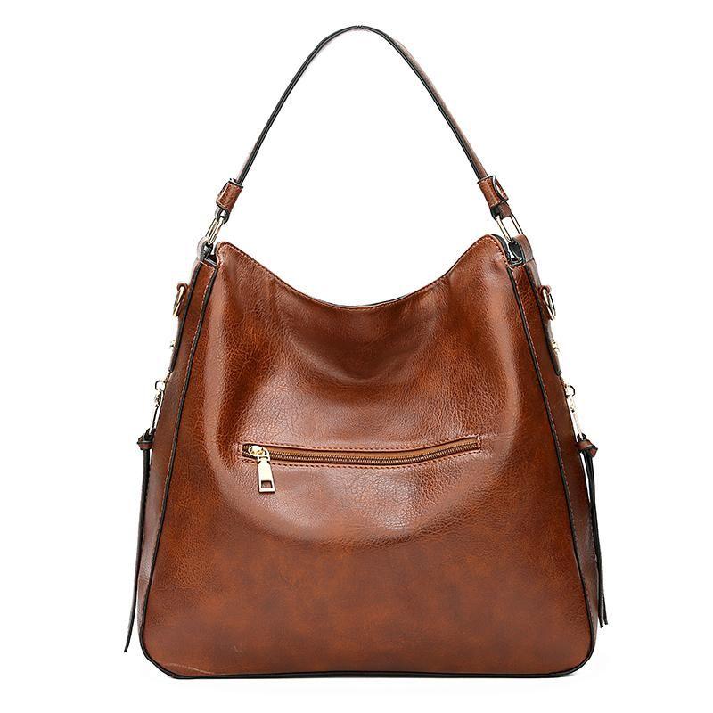 Bolso de Hombro de Piel de Lujo Antirrobo + Monedero de REGALO