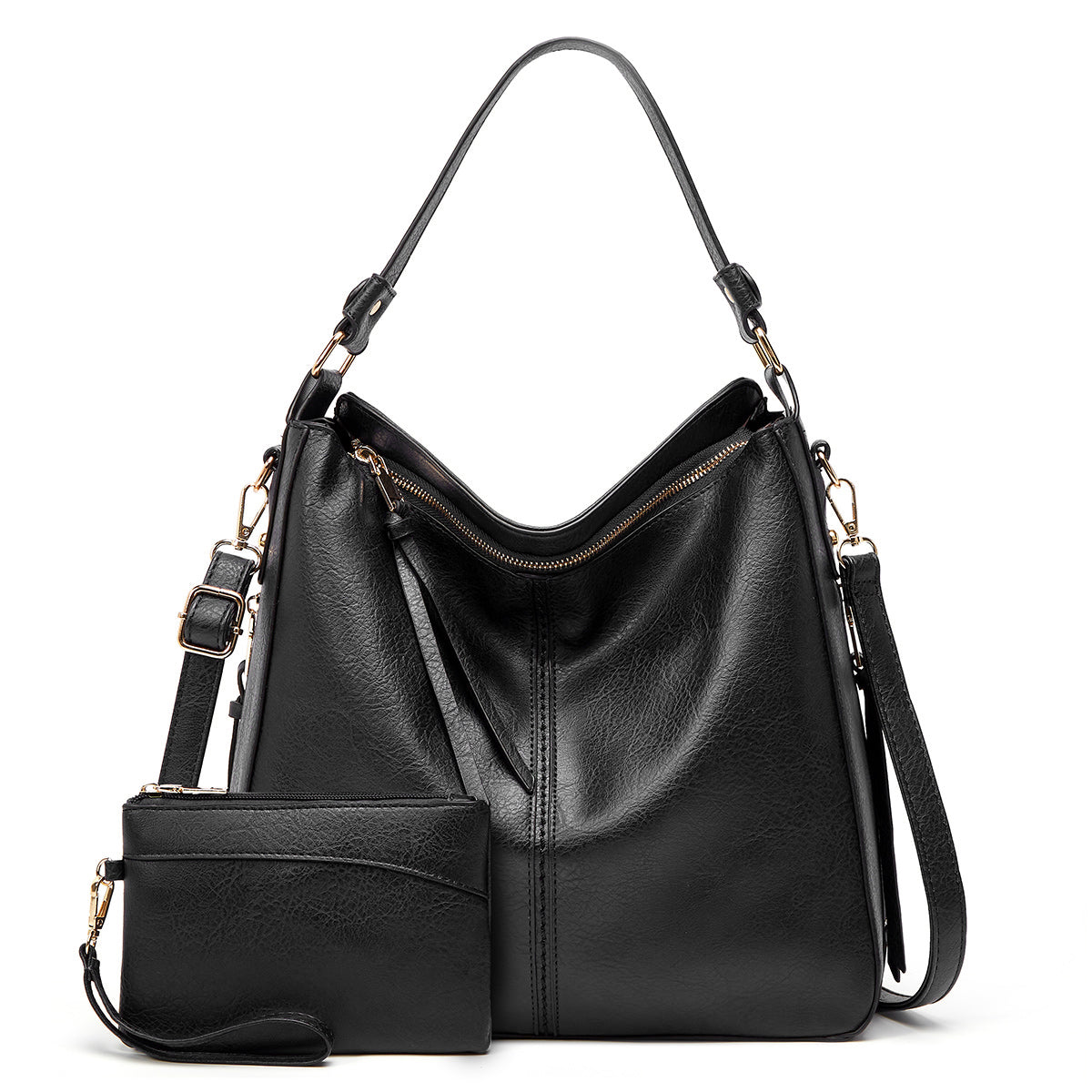 Bolso de Hombro de Piel de Lujo Antirrobo + Monedero de REGALO