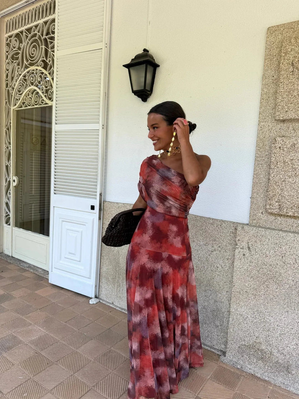 Vestido Toledo: Maxi de un hombro en Mesh