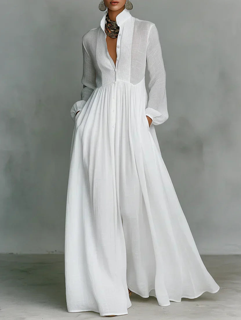 Vivaldi™ | Vestido maxi en mezcla de lino y algodón