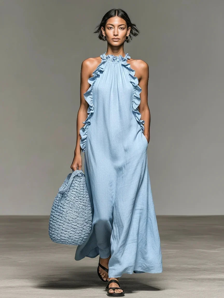 Vestido Lua azul celeste