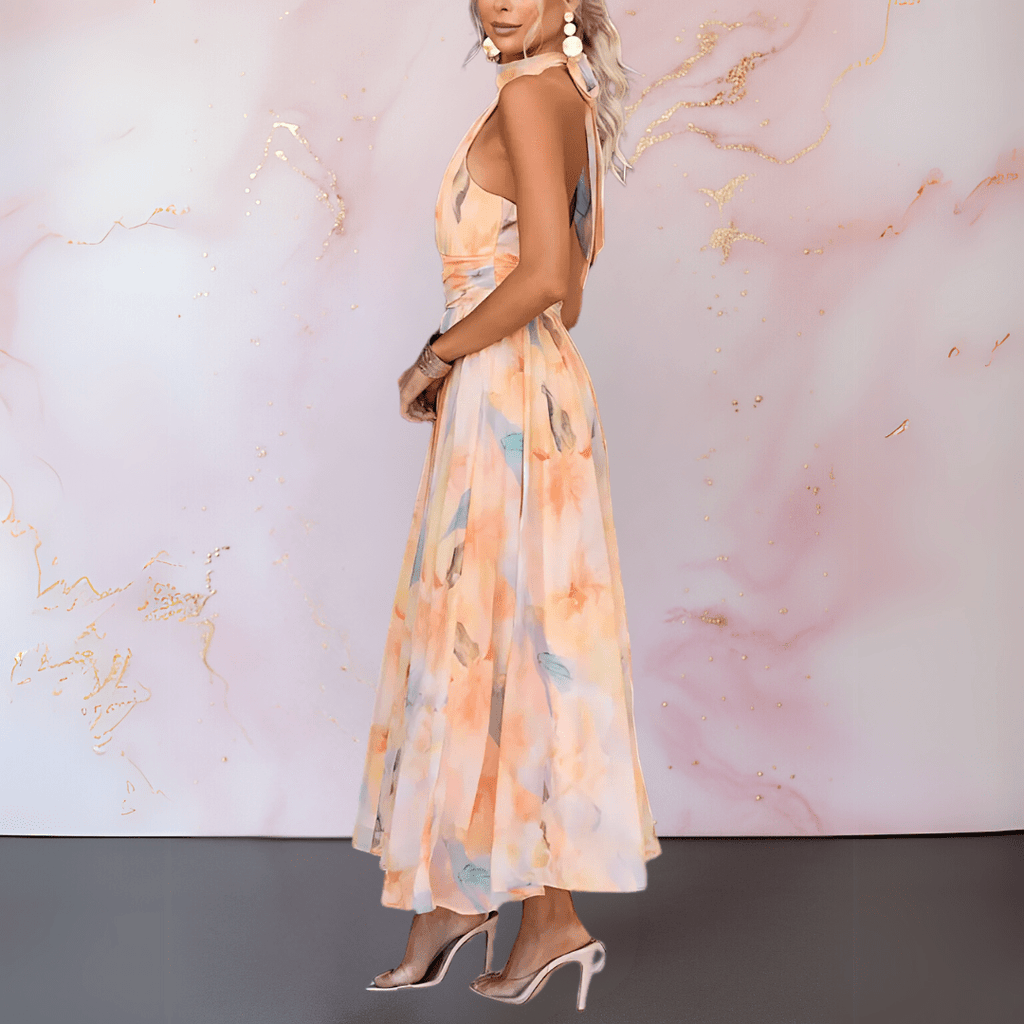 ESTHER | Vestido con estampado de acuarela