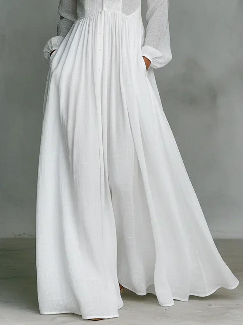 Vivaldi™ | Vestido maxi en mezcla de lino y algodón